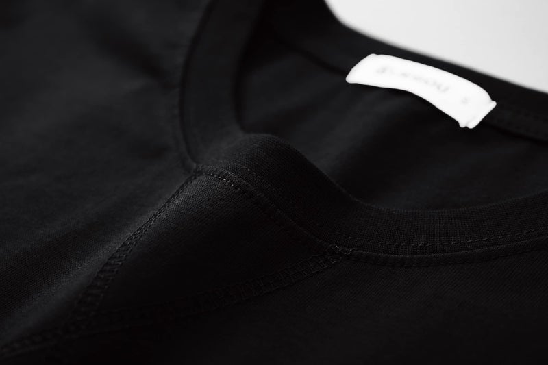 KLIEGOU Mens Cotton Hipster Hip Hop Longline Long Sleeve T Shirt 67(Black L) - Image 3